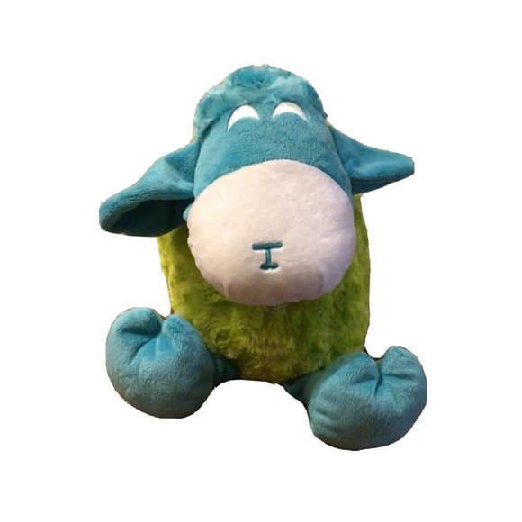 RARE Everbrook Academy SHEEP LAMB Plush Blue Green White Soft 14" x 7" NWOB - Picture 2 of 8
